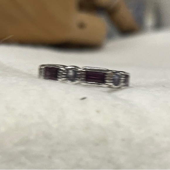 5 Judith Ripka Sterling Silver Set of Stackable Rings - Picture 2 of 6